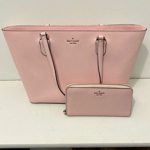 Kate spade large bag and matching wallet